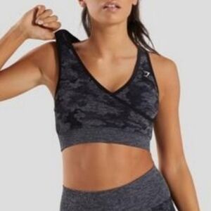 Gymshark Black and Gray Sports Bra